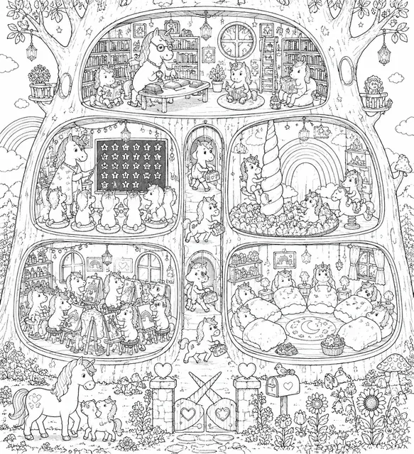 The Unicorn Kindergarten in Cross-Section