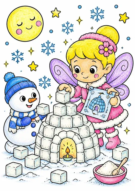 The Fairy Builds an Igloo from Sugar Cubes – This is how it could look