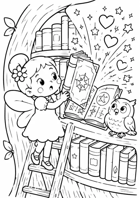 La bibliotecaria hada encuentra un viejo libro de magia