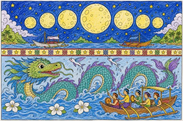 巴库纳瓦与七月 – 涂色效果预览