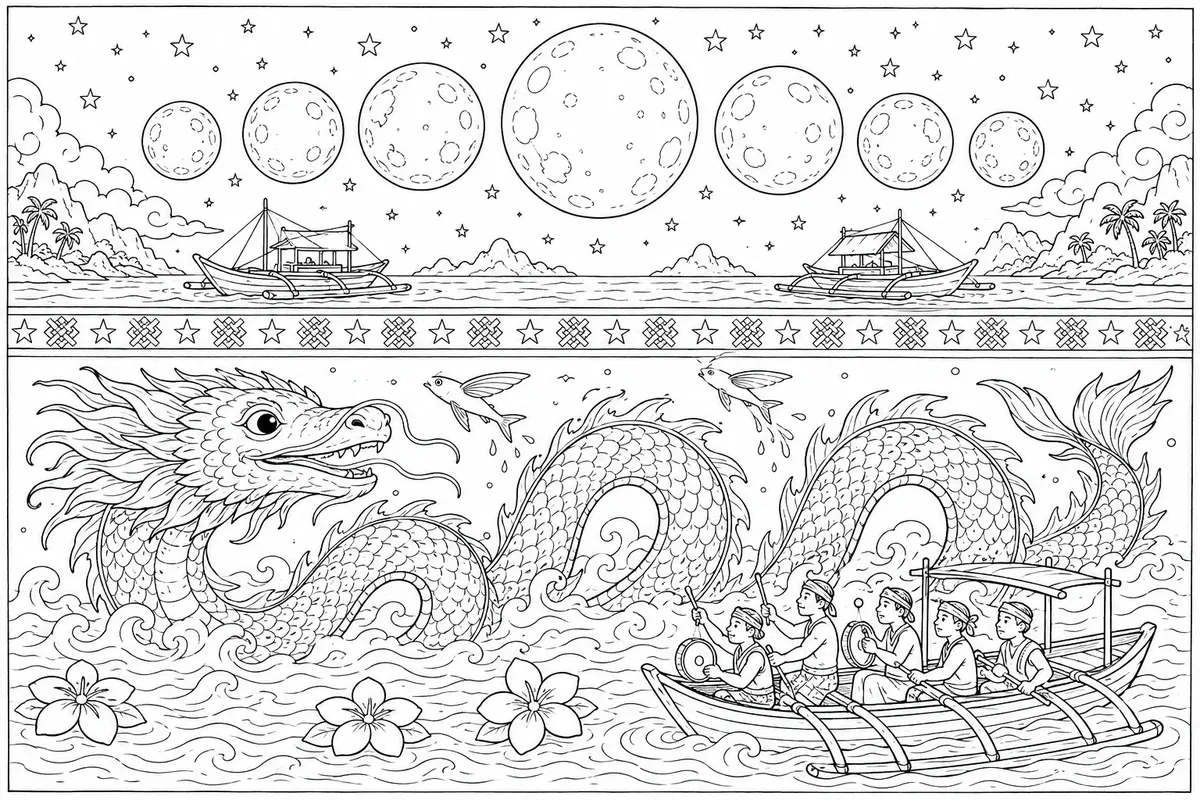 双联画：上七月，下巴库纳瓦