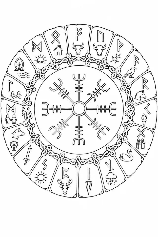 Rune Circle: The Elder Futhark – All 24 Runes in a Sacred Circular Design for Beginners
