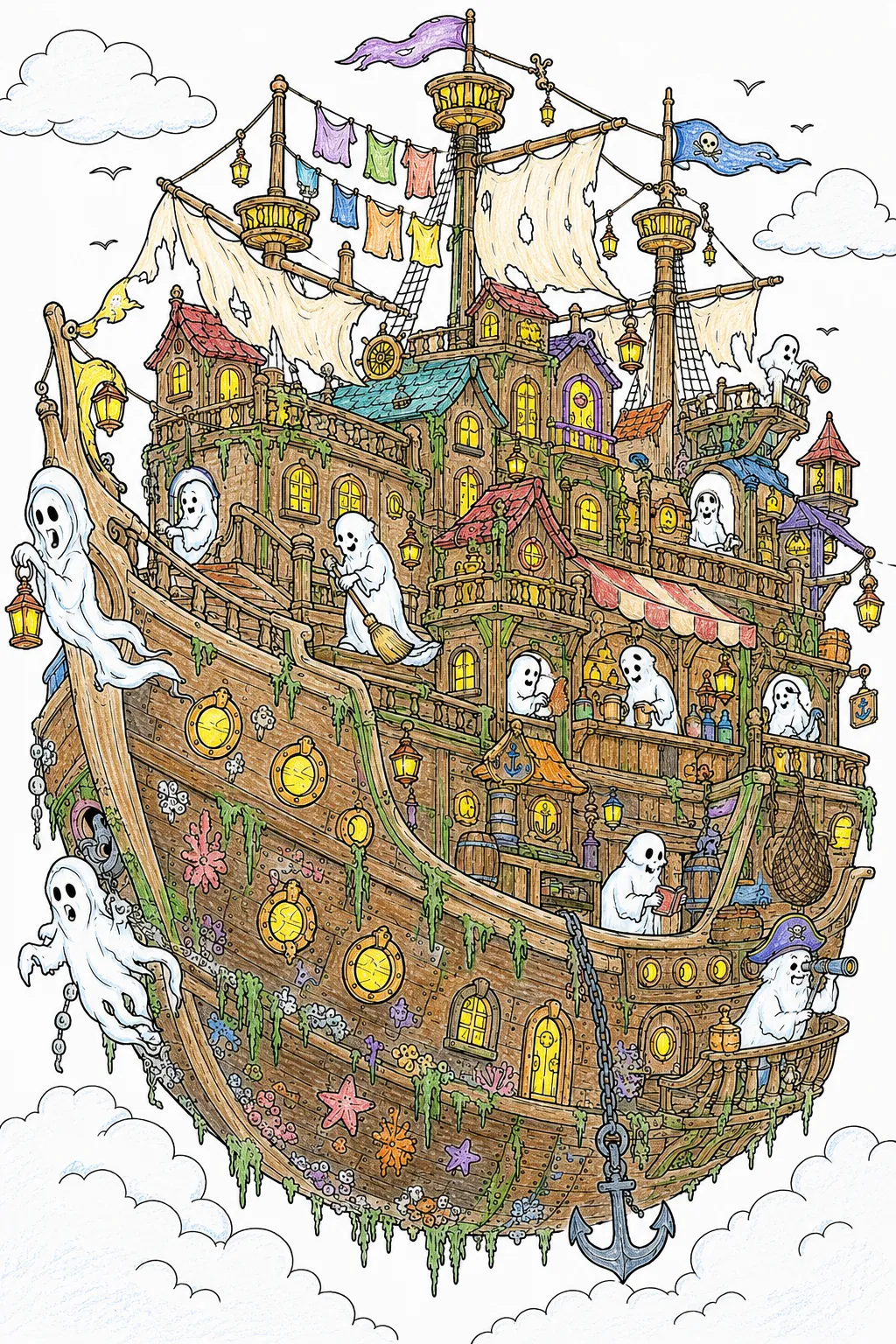 Das Fliegende Holländer-Schiff als schwimmende Stadt
