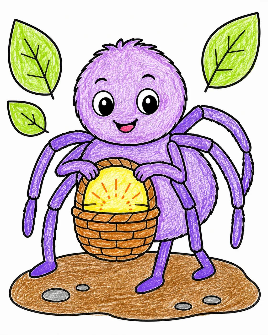 Anansi trägt seinen Korb voller Geschichten