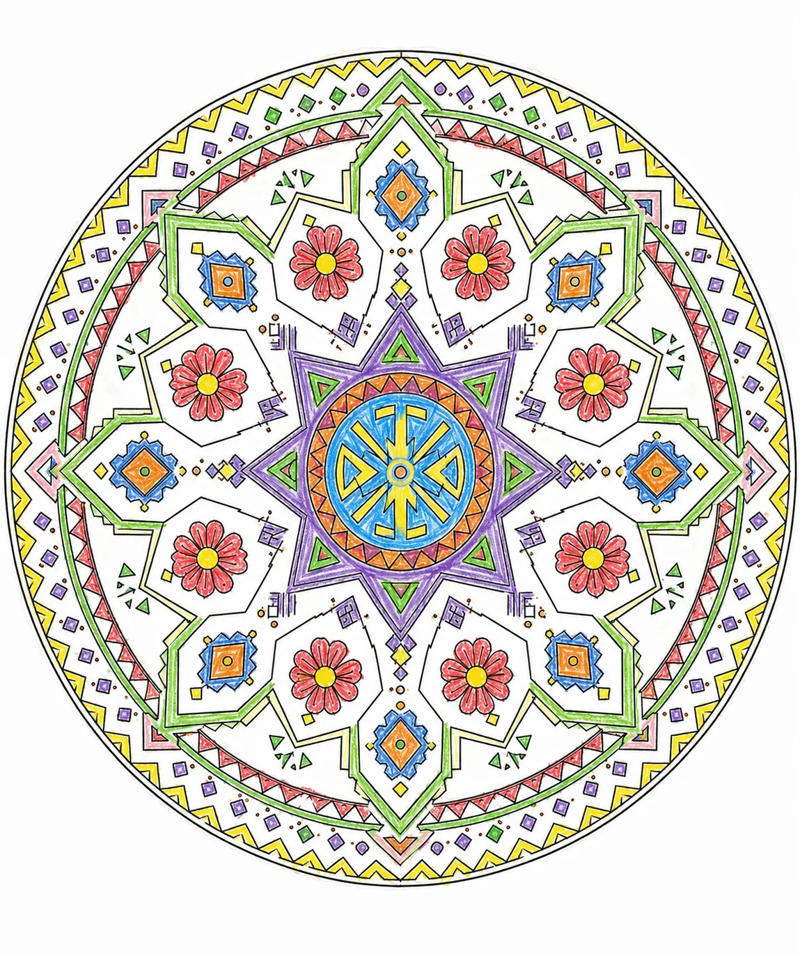Berbervolk-Ornamente als komplexes Mandala