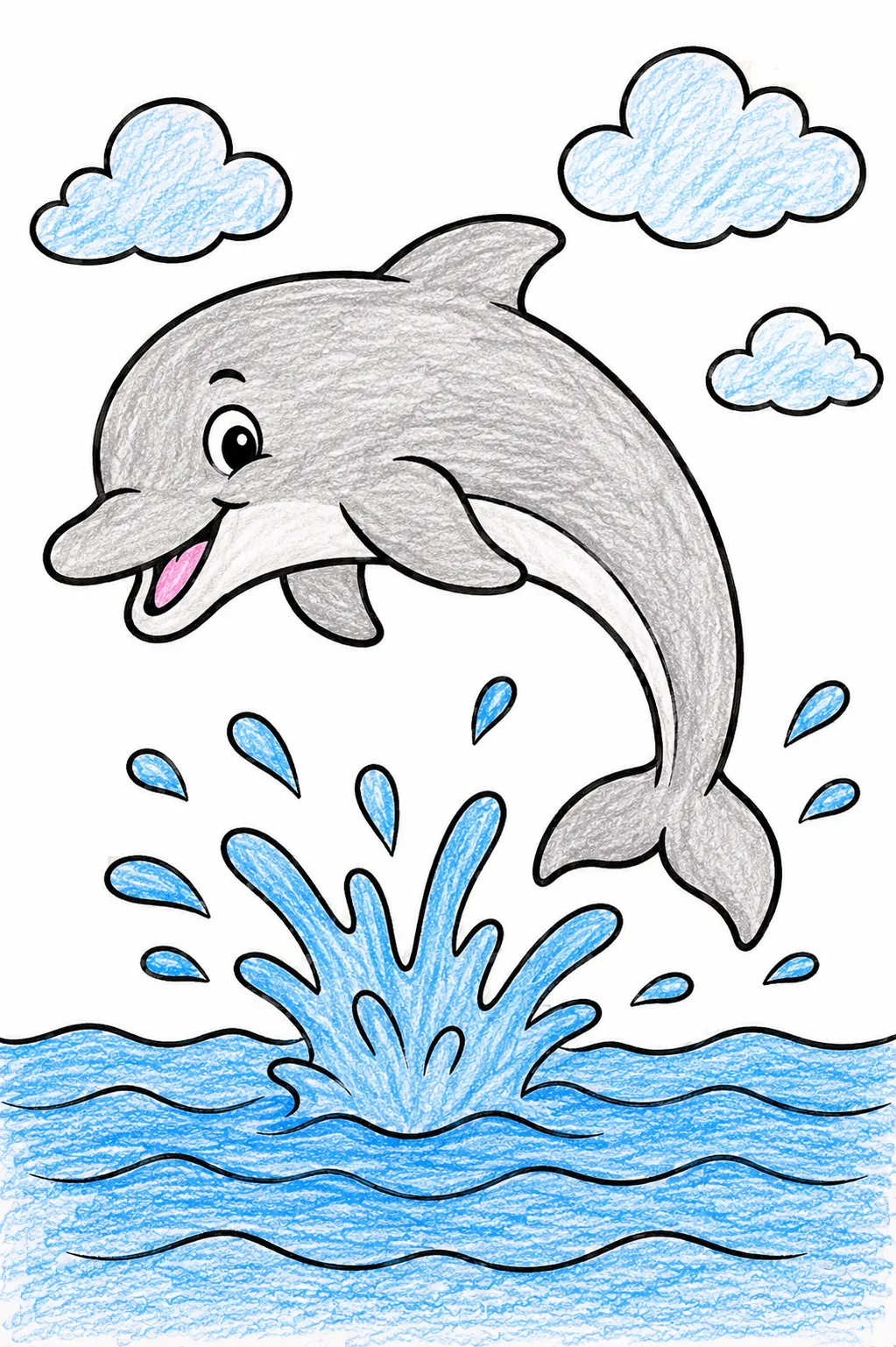 Dolphin Jumping Joyfully out of the Sea