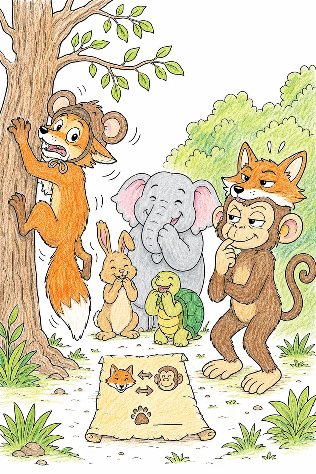 Fox and Monkey Swap Their Roles for a Day – This is how it could look