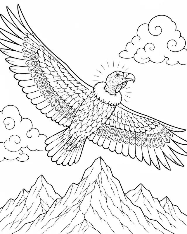 Kondor-Geist fliegt majestätisch über das Andengebirge