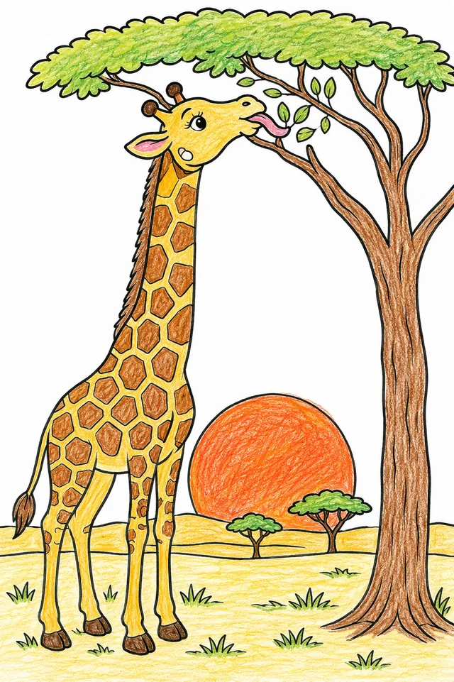 Masai-Giraffe hebt den Hals in der Morgensonne – So könnte es aussehen