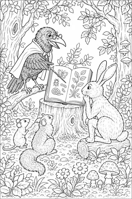 Raven Teaching the Hare to Read