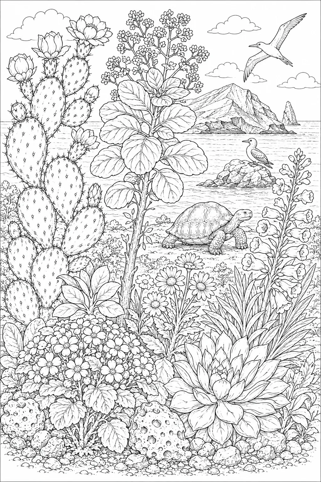 Galápagos: Scalesia/Opuntia/Lecocarpus/Brachycereus/Jasminocereus