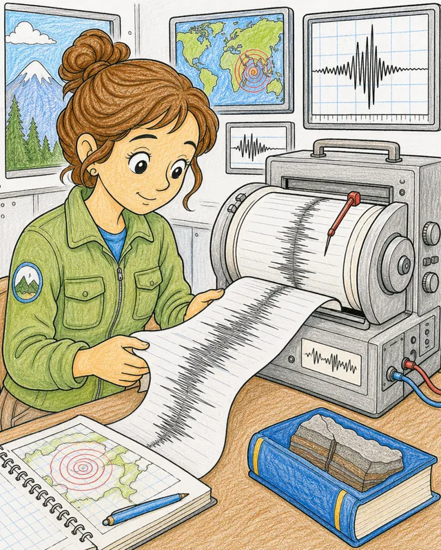 Geophysikerin an der Seismographen-Station – So könnte es aussehen