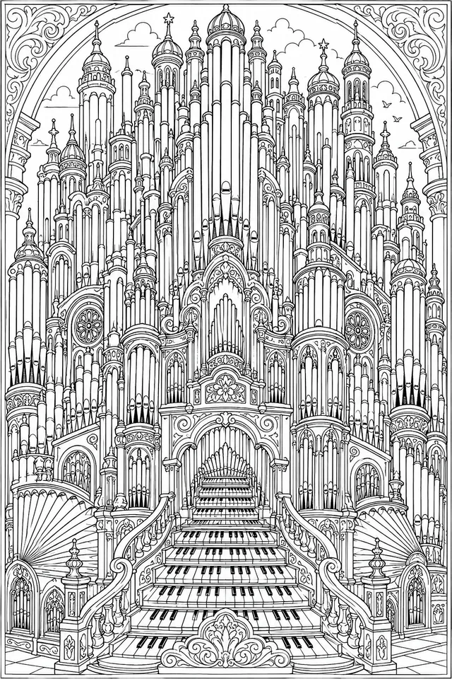 Gigantische Kirchenorgel als Gebäude