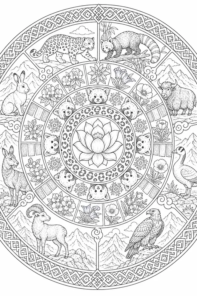 Himalaya-Tier-Mandala