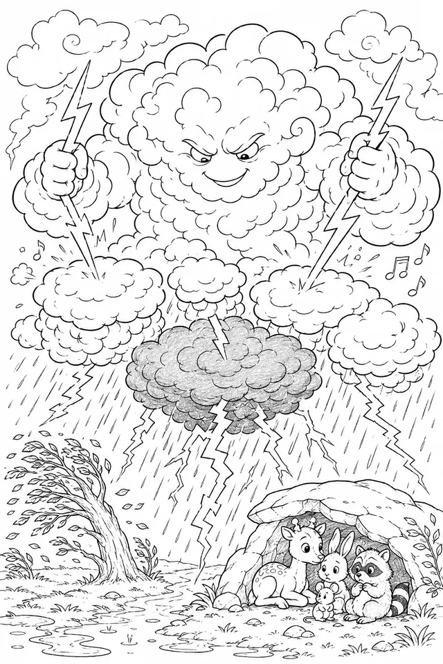 Donnerwolken-Trommler schlägt den Sommergewitter-Rhythmus