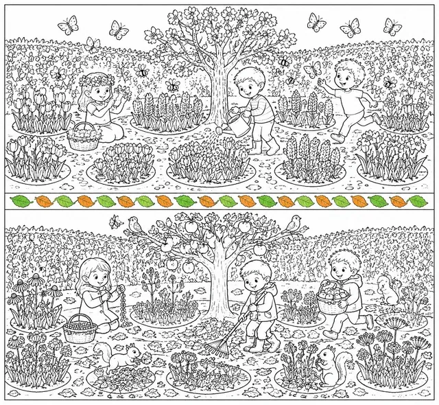 The Garden in Spring and Autumn