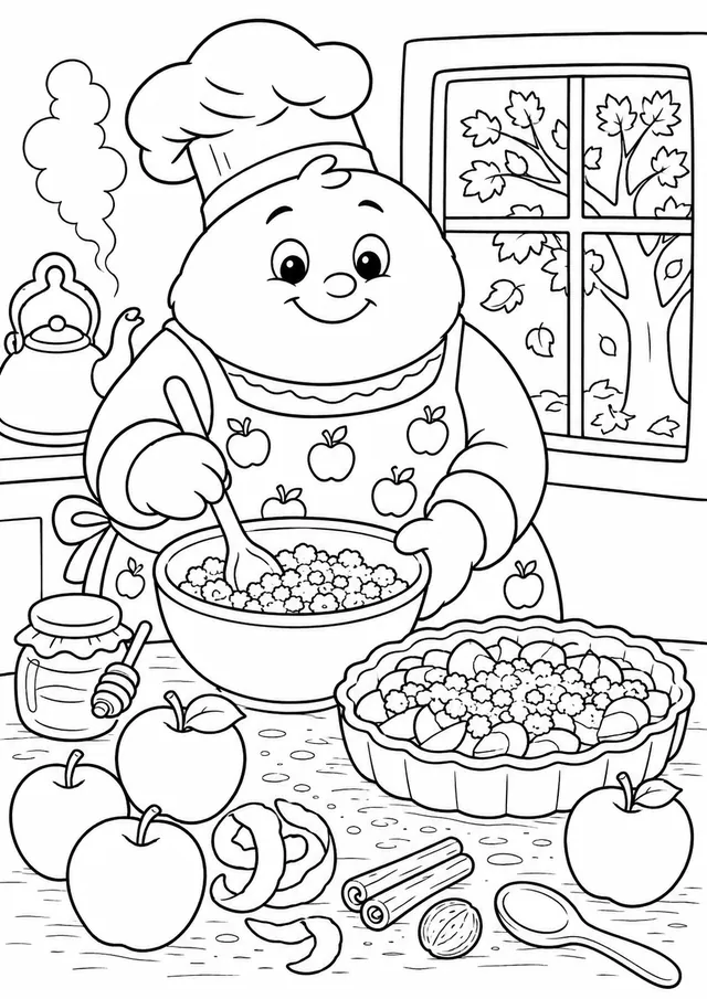 Küchen-Geist backt mit gesammelten Herbstäpfeln seinen legendären Apfelcrumble
