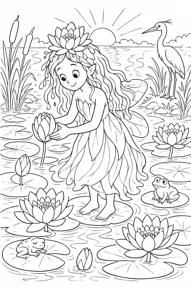 睡莲仙子在黎明时开花