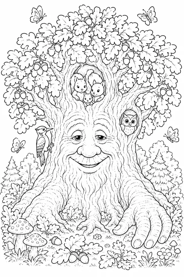 Sommergeist wacht als Eichenbaum-Hüter