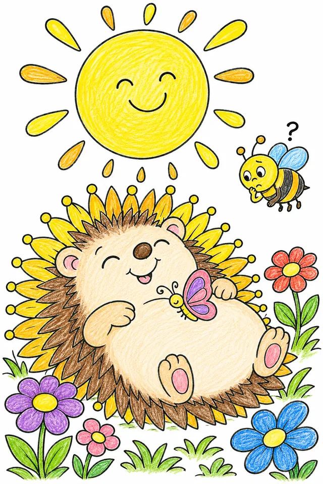 Sonnen-Igel rollt sich in der Sommerwärme zusammen – So könnte es aussehen