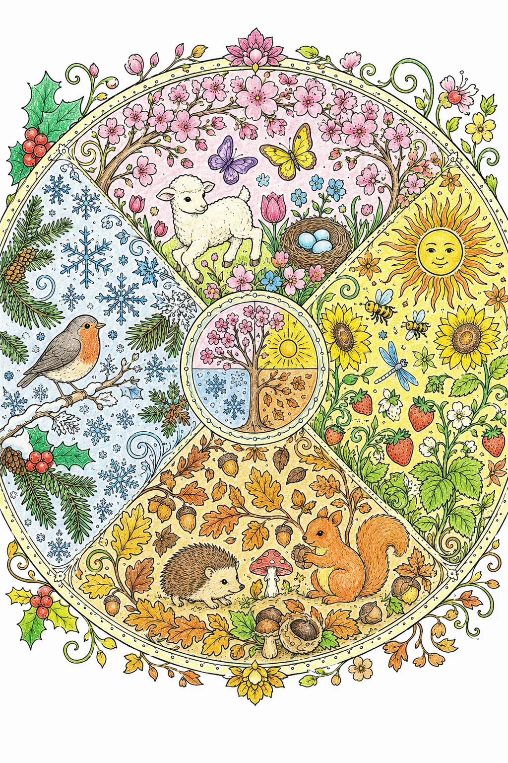 Vier-Jahreszeiten-Mandala
