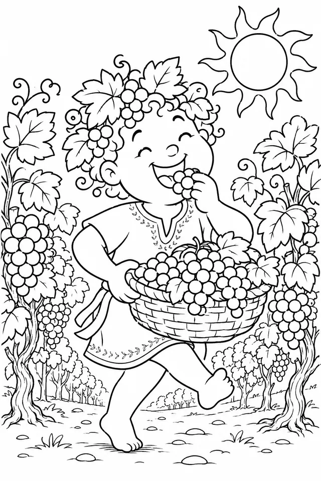 El espíritu de la vendimia cosecha doradas uvas en el soleado viñedo de otoño