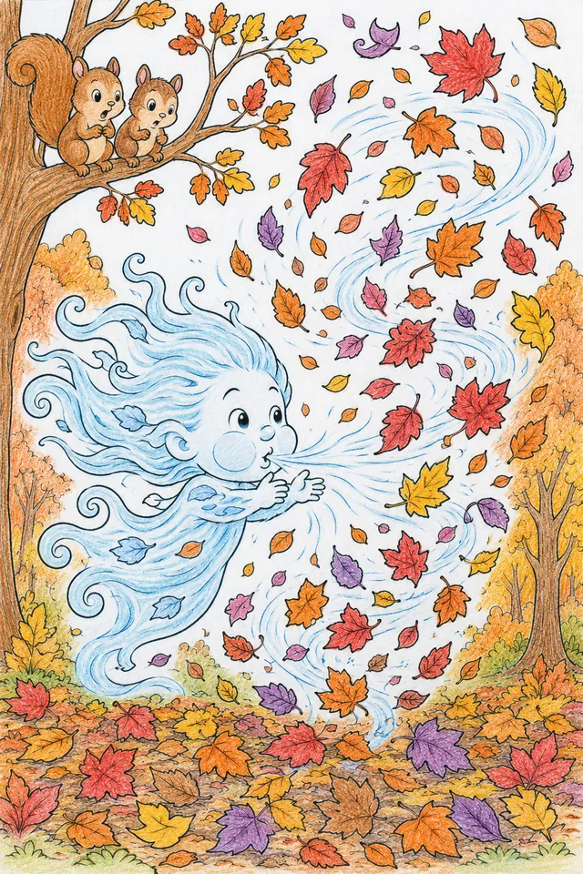 Windgeist bläst Herbstblätter in die Luft – So könnte es aussehen