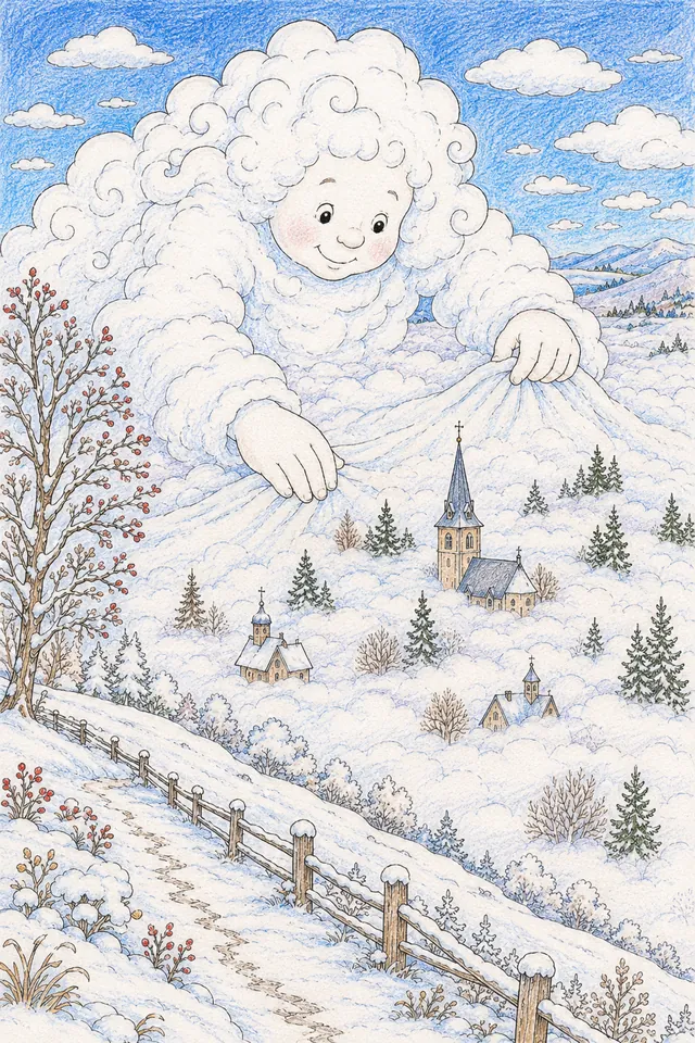 Nebelgeist legt das Wintertal in einen dicken Wattebausch aus Morgennebel ein – So könnte es aussehen