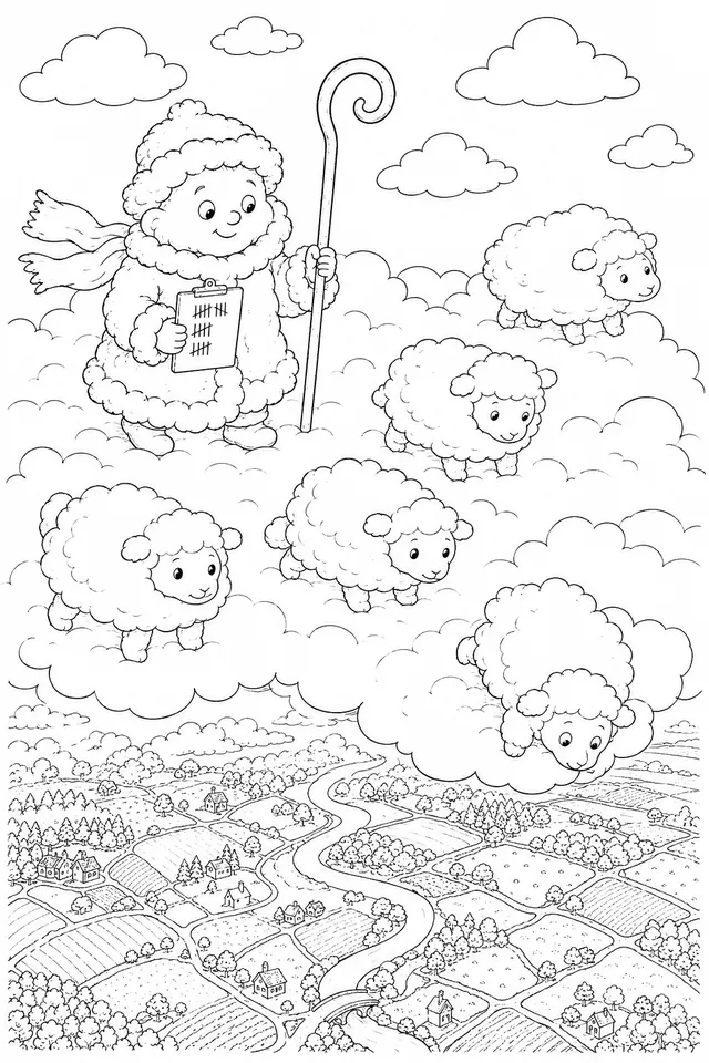 Cloud Shepherd Herding Sheep-Clouds to Bring Rain