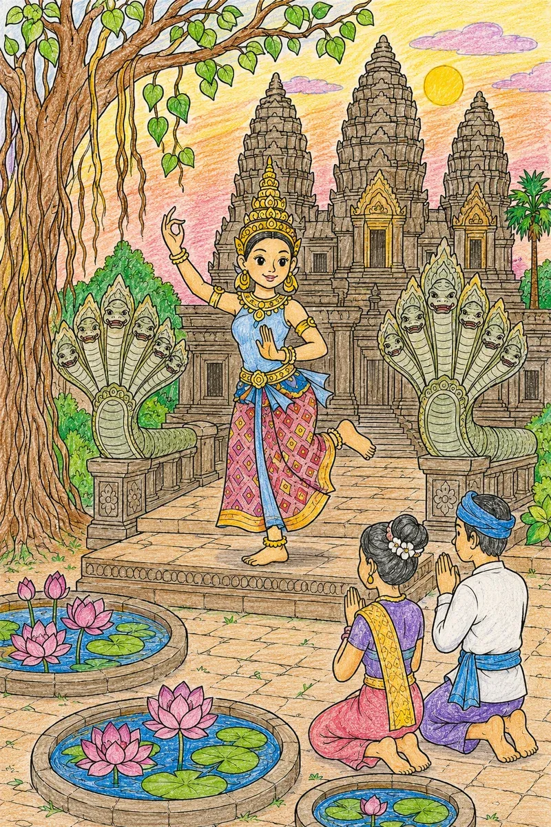 高棉寺院中的飞天
