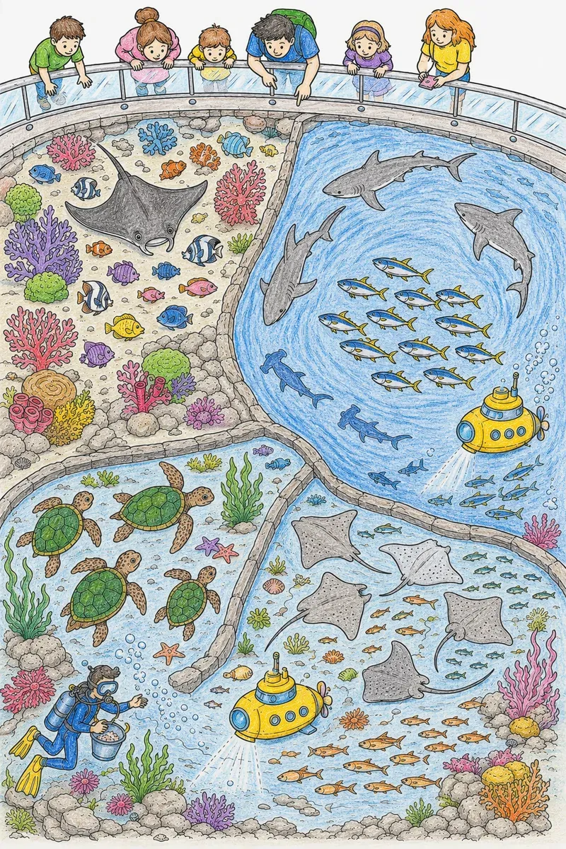 Das Große Aquarium von oben