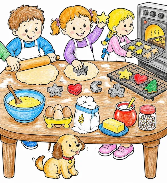 Children Baking Cookies – This is how it could look