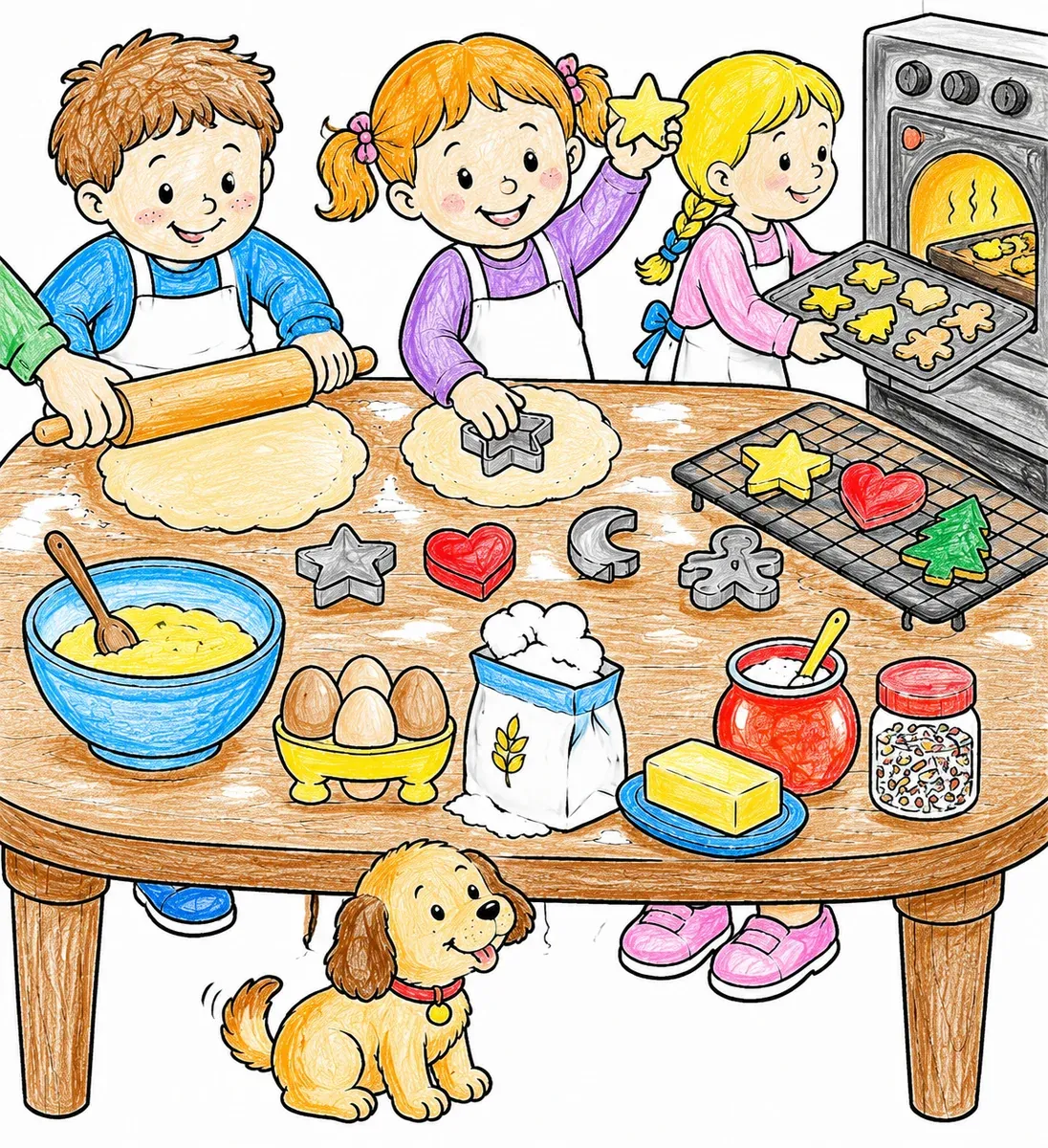 Children Baking Cookies