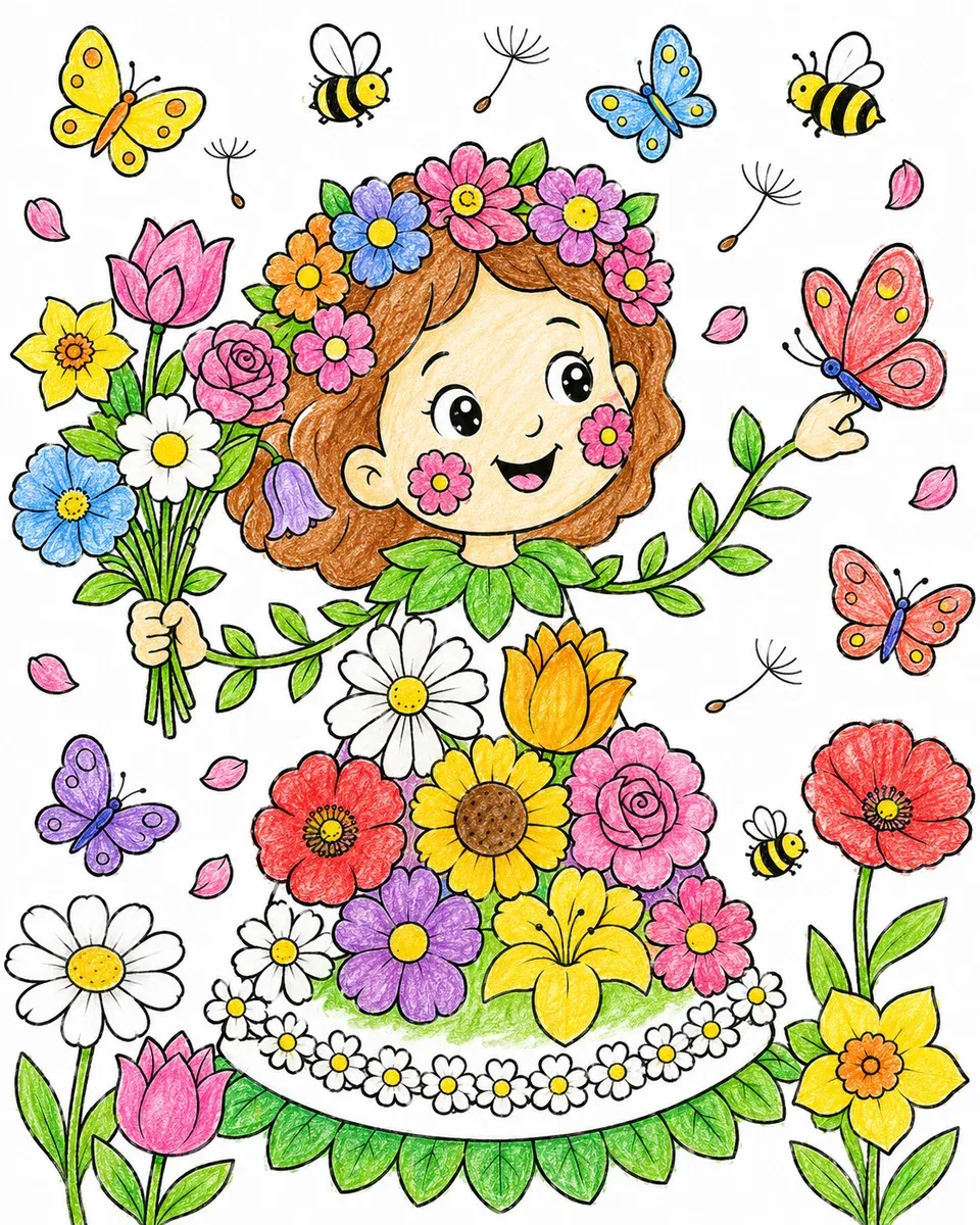 The Spring Flower Girl