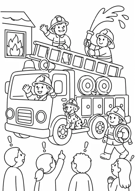 Das Feuerwehrauto im Einsatz