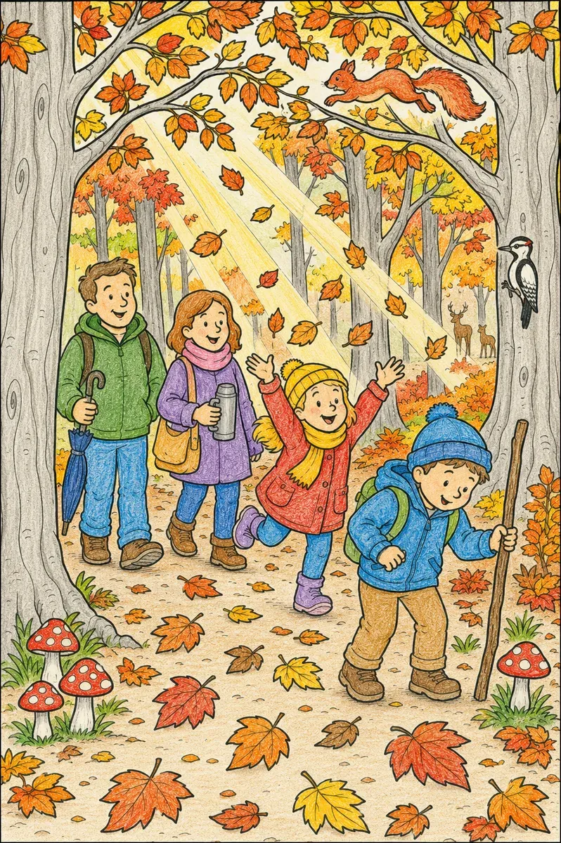 Der Herbst-Waldspaziergang