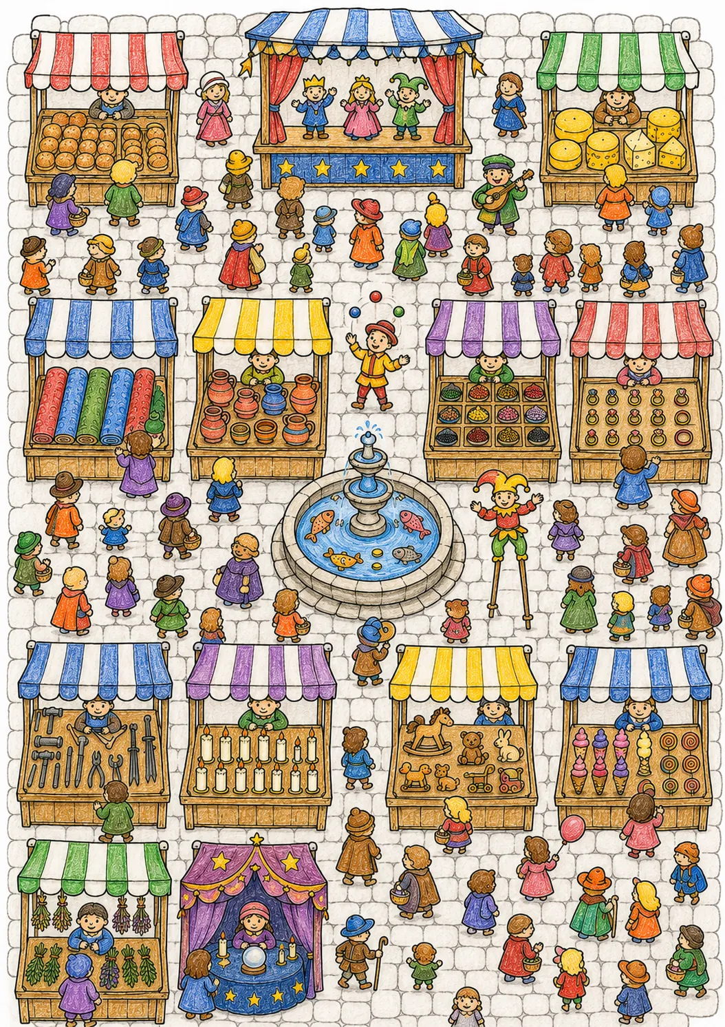 Der Mittelalter-Markt von oben