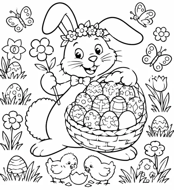 The Easter Bunny with the Egg Basket