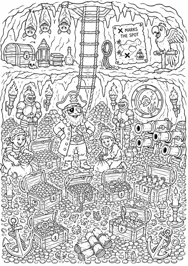 The Pirate Treasure Chamber in Cross-Section