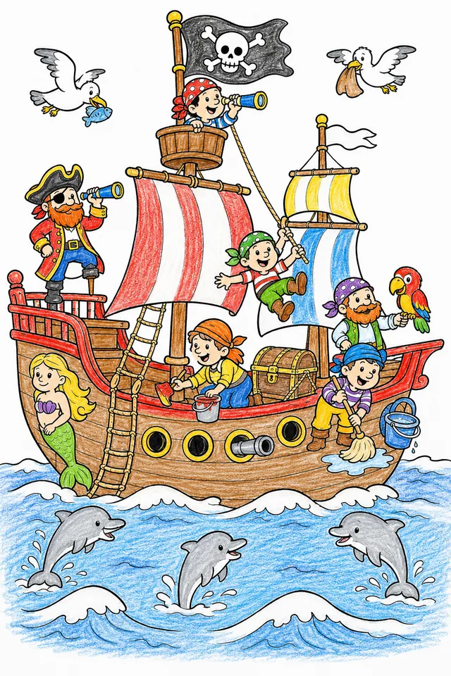 Das Piratenschiff auf See – So könnte es aussehen