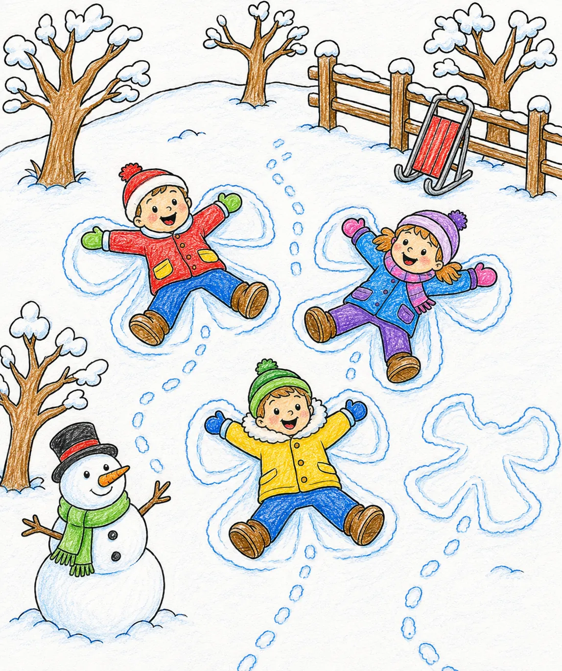 做雪天使