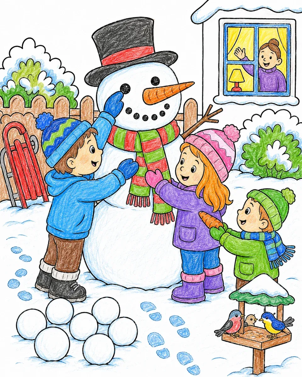 Den Schneemann bauen