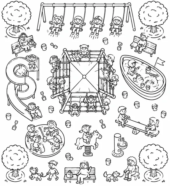 Der Spielplatz von oben