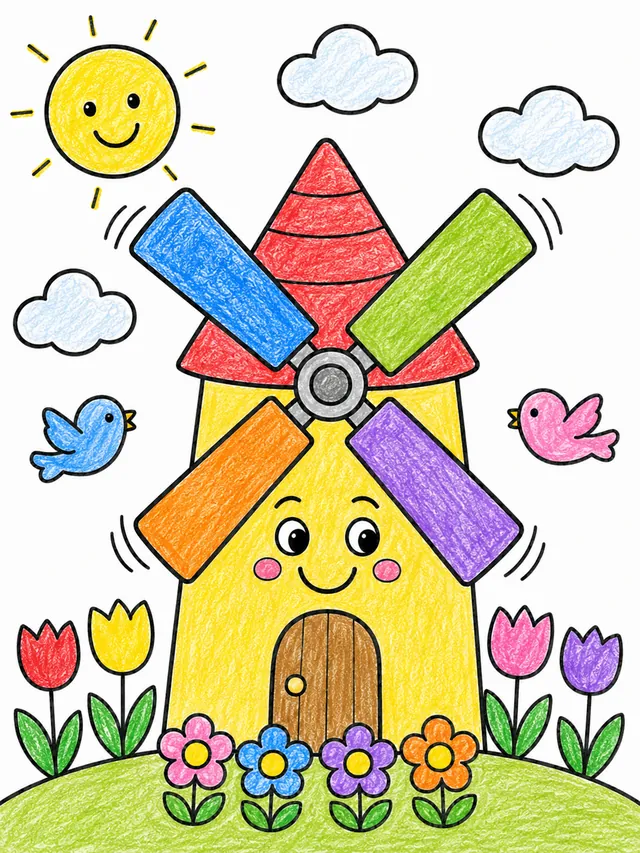 Die bunte Windmühle – So könnte es aussehen