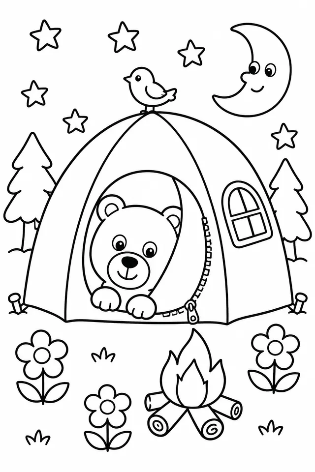 Das bunte Campingzelt