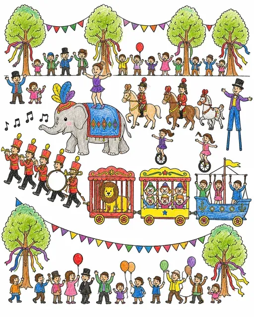 Die Zirkus-Einzugs-Parade – So könnte es aussehen
