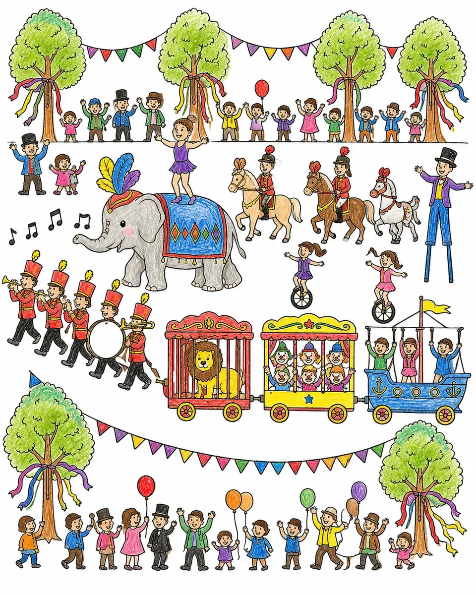 Die Zirkus-Einzugs-Parade