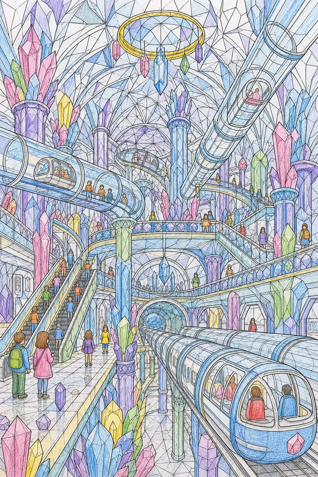 Futuristische Kristall-U-Bahn-Station mit Glasröhren – So könnte es aussehen