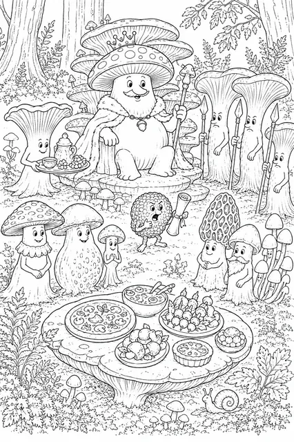 Mushroom King Holds Mushroom Court