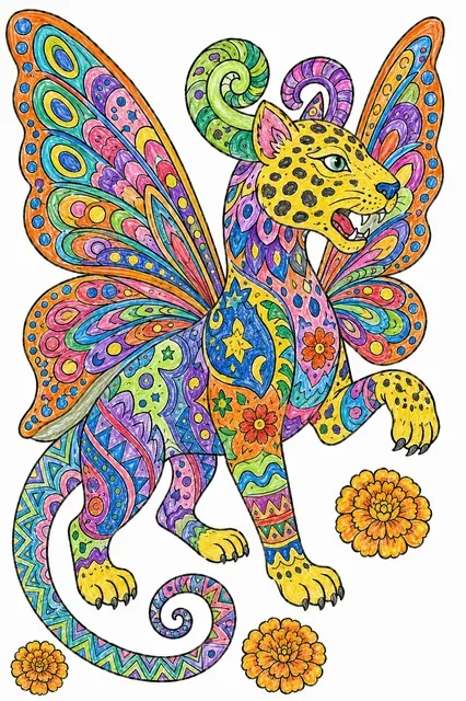 Alebrije: Jaguar mit Schmetterlingsflügeln – So könnte es aussehen